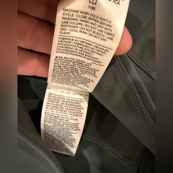 Athleta Endless High Rise Pants 2P Petite Dark Green Stretch Work Travel - Picture 15 of 16